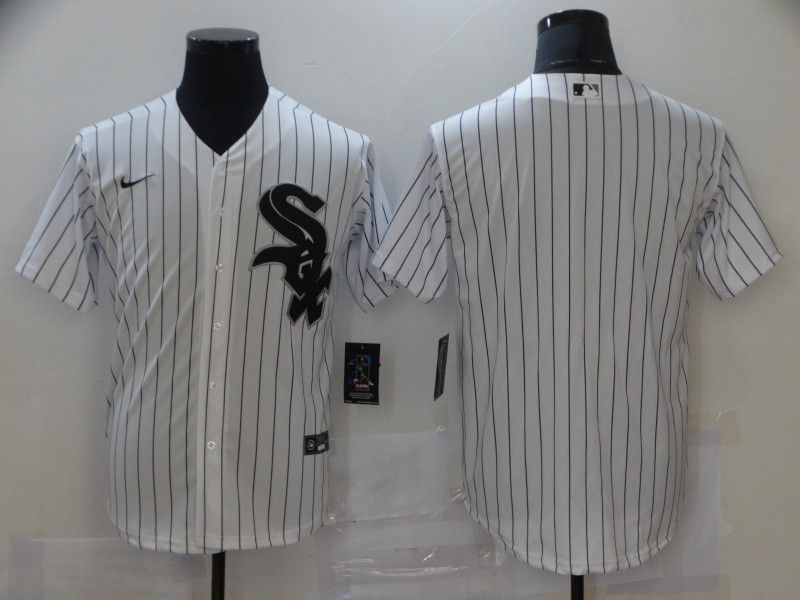 Men Chicago White Sox Blank White Strip Game Nike MLB Jerseys->chicago white sox->MLB Jersey